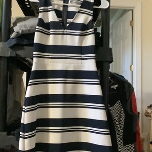 Abercrombie & Fitch‎ Navy and White Striped skater Dress